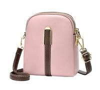 Bbbabeslk Sac à bandoulière pour téléphone portable - Léger et tendance - Réglable - En cuir pleine fleur de lychée - Pour téléphone portable et cosmétique, rose bonbon, Voir description, Voir