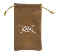 Bbbabeslk Sac de tarot - Sac en velours avec cordon de serrage | Sac pour cartes Oracle imprimé lune et étoiles, pochette de rangement en velours avec cordons de serrage pour les amateurs de tarot,