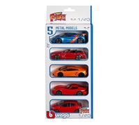 Pack de 5 véhicules Bburago Street Fire 1:43 Modèle aléatoire G