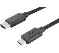 BBC micro:bit MEFUSBB30CV1 Câble de données/d'alimentation BBC micro:bit [1x USB-C® mâle - 1x USB 2.0 mâle Micro-B] 0.30 m noir