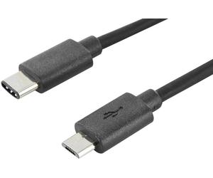 BBC micro:bit MEFUSBB30CV1 Câble de données/d'alimentation BBC micro:bit [1x USB-C® mâle - 1x USB 2.0 mâle Micro-B] 0.30 m noir