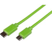 BBC micro:bit MEFUSBG30CV1 Câble de données/d'alimentation BBC micro:bit [1x USB-C® mâle - 1x USB 2.0 mâle Micro-B] 0.30 m vert