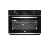 Beko Four encastrable BBCM13300XC Compact 48 L Chaleur tournante Nettoyage catalyse Inox/Noir
