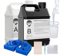 BBDINO Kit de fabrication de moules en silicone liquide pour la fabrication de moules 30A transparent, caoutchouc de silicone haute résistance, 4 kg, 0,3 kg, 0,6 kg par volume, idéal pour le moulage