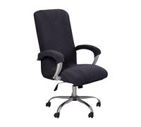 BBDIYCD Housse de Chaise de Bureau d'ordinateur, Housses de Chaise avec Housses de Fauteuil, Grande Housse de Chaise Extensible, Housses de siège de Chaise Protection de Chaise Amovible,Dark Gray,XL