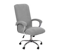 BBDIYCD Housse de Chaise de Bureau, Housse de Chaise Extensible à Dossier Haut avec Housses de Bras, Housses de Chaise lavables pour Protections de Chaise rotatives universelles,Light Gray,L