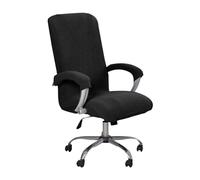 BBDIYCD Housse de Chaise de Bureau, Housse de Chaise Extensible à Dossier Haut avec Housses de Bras, Housses de Chaise lavables pour Protections de Chaise rotatives universelles,Black,L