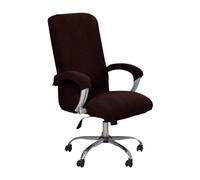 BBDIYCD Housse de Chaise d'ordinateur, Housse de Chaise de Bureau avec accoudoirs, Housses de Protection de Chaise de Bureau, Housse de Chaise pivotante élastiques à enveloppe complète,Dark Brown,XL