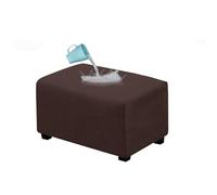 BBDIYCD Housse de Pouf imperméable avec élastique, Housse de Repose-Pieds, Housse de siège rectangulaire Extensible, Housse de Protection Universelle pour Pouf en Daim,Brown,XL