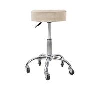 BBDIYCD Housse de Tabouret Ronde Housses de Tabouret de Bar Housses de Tabouret Rondes Housse de Chaise Ronde Housse de Protection de Chaise pour Tabouret Rond de 32-38 cm Tabouret carré,Beige