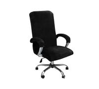 BBDIYCD Housses de Chaise avec Housses de Fauteuil, Housse de Chaise de Bureau d'ordinateur, Housse de Chaise Extensible, Housses de siège de Chaise élastiques entièrement enveloppées,Black,L