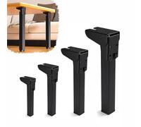 BBERHFNFZK 15 20 25 30 40 50 60 70cm Pieds De Meubles Pliables Noirs, Pied De Table Basse Robustes, Pieds De Rechange pour Table De Camping, Hauteur Réglable(30cm)