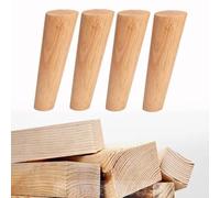 BBERHFNFZK Lot De 4 Pieds De Canapé en Bois Massif, Coniques Et Obliques, Robustes, pour Table Et Armoire, avec Plaque De Montage Et Vis(70cm)