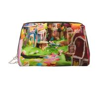 BBEXJIGY Candy Land Trousse de toilette de voyage en cuir pour femme