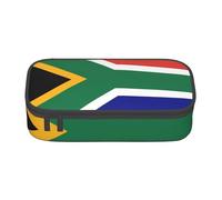 BBEXJIGY Grand sac de rangement de maquillage avec motif drapeau de l'Afrique du Sud : conçu pour les crayons à sourcils, noir, One Size