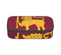 BBEXJIGY Grand sac de rangement pour maquillage avec motif drapeau du Sri Lanka : conçu pour les crayons à sourcils, noir, One Size
