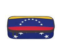 BBEXJIGY Grand sac de rangement pour maquillage avec motif drapeau du Venezuela, conçu pour les crayons à sourcils, noir, One Size