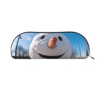 BBEXJIGY Mini sac de rangement élégant avec imprimé bonshommes de neige pour crayons à sourcils et petits essentiels, Argenté, One Size