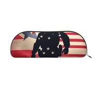 BBEXJIGY Mini sac de rangement élégant pour crayons à sourcils et petits essentiels Motif soldats militaires américains, doré, One Size