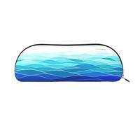 BBEXJIGY Ocean Waves Voilier avec oiseaux Imprimé maritime Mini sac de rangement élégant pour crayons à sourcils et petits essentiels, doré, One Size