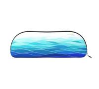 BBEXJIGY Ocean Waves Voilier avec oiseaux Imprimé maritime Mini sac de rangement élégant pour crayons à sourcils et petits essentiels, Argenté, One Size