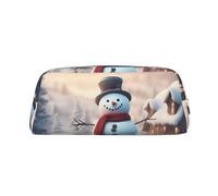 BBEXJIGY Pochette de rangement polyvalente avec imprimé bonhomme de neige et inscription Merry Christmas, Argenté, One Size