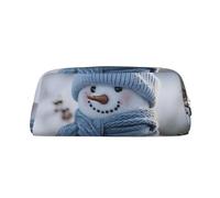 BBEXJIGY Pochette de rangement polyvalente avec imprimé bonshommes de neige mignons - Sac de maquillage de voyage ou de bureau pour petits articles, Argenté, One Size