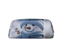 BBEXJIGY Pochette de rangement polyvalente avec imprimé bonshommes de neige mignons - Sac de maquillage de voyage ou de bureau pour petits articles, doré, One Size