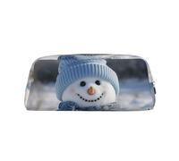 BBEXJIGY Pochette de rangement polyvalente avec imprimé bonshommes de neige mignons - Sac de maquillage de voyage ou de bureau pour petits articles, Argenté, One Size