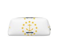 BBEXJIGY Pochette de rangement polyvalente avec imprimé drapeau du Rhode Island - Trousse de maquillage pour voyage ou bureau, doré, One Size