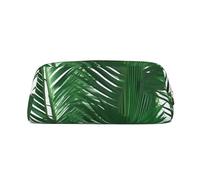 BBEXJIGY Pochette de rangement polyvalente avec imprimé feuilles de palmier vertes, trousse de maquillage, sac de voyage ou de bureau pour petits objets, doré, One Size
