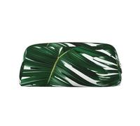 BBEXJIGY Pochette de rangement polyvalente avec imprimé feuilles de palmier vertes, trousse de maquillage, sac de voyage ou de bureau pour petits objets, doré, One Size