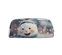 BBEXJIGY Pochette de rangement polyvalente avec motif bonshommes de neige mignons de Noël, trousse de maquillage, sac de voyage ou de bureau pour petits objets, doré, One Size