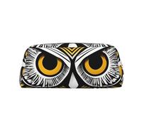 BBEXJIGY Pochette de rangement polyvalente avec motif hibou mignon et imprimé graphique - Sac de maquillage pour voyage ou bureau, doré, One Size