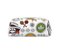 BBEXJIGY Pochette de rangement polyvalente avec symboles de salsa mexicaine - Pour voyage, bureau, petits articles, Argenté, One Size