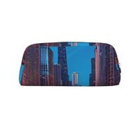 BBEXJIGY Pochette de rangement polyvalente Chicago Night Print pour maquillage, voyage, bureau, petits articles, Argenté, One Size