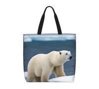 BBEXJIGY Polar Bear Sac fourre-tout portable pour femme - Grand sac de courses pour la plage, les voyages, la salle de sport | Sac à main d'été