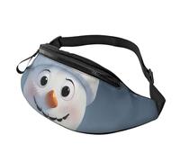 BBEXJIGY Sac banane multifonction avec imprimé bonhomme de neige mignon - Votre bon compagnon pour la randonnée, les voyages et la course à pied, noir, One Size
