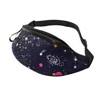 BBEXJIGY Sac banane multifonction imprimé carte constellation étoilée - Votre bon compagnon pour la randonnée, les voyages et la course à pied, noir, One Size