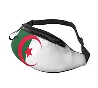 BBEXJIGY Sac banane multifonction imprimé drapeau de l'Algérie - Votre bon compagnon pour la randonnée, les voyages et la course à pied, noir, One Size