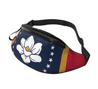 BBEXJIGY Sac banane multifonction imprimé drapeau de l'État du Mississippi - Votre bon compagnon pour la randonnée, les voyages et la course à pied, noir, One Size