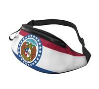 BBEXJIGY Sac banane multifonction imprimé drapeau de l'État du Missouri - Votre bon compagnon pour la randonnée, les voyages et la course à pied, noir, One Size