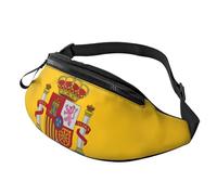 BBEXJIGY Sac banane multifonction imprimé drapeau espagnol - Votre bon compagnon pour la randonnée, les voyages et la course à pied, noir, One Size