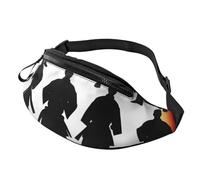 BBEXJIGY Sac banane multifonction imprimé martial silhouettes - Votre bon compagnon pour la randonnée, les voyages et la course à pied, noir, One Size