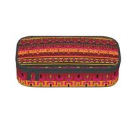 BBEXJIGY Sac de rangement de maquillage de grande capacité Motif art populaire mexicain Boho : conçu pour les crayons à sourcils, noir, One Size