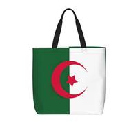 BBEXJIGY Sac fourre-tout portable imprimé drapeau de l'Algérie pour femme - Grand shopping pour la plage, les voyages, la salle de sport | Sac à main d'été