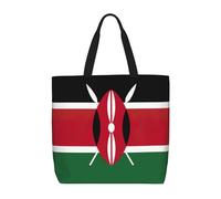 BBEXJIGY Sac fourre-tout portable imprimé drapeau du Kenya pour femme - Grand sac de courses pour la plage, les voyages, la salle de sport | Sac à main d'été