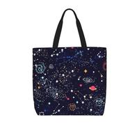 BBEXJIGY Sac fourre-tout portable pour femme avec imprimé carte constellation étoilée - Grand sac de courses pour la plage, les voyages, la salle de sport | Sac à main d'été