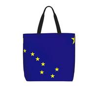 BBEXJIGY Sac fourre-tout portable pour femme avec imprimé drapeau de l'État de l'Alaska - Grand sac de courses pour la plage, les voyages, la salle de sport | Sac à main d'été