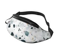 BBEXJIGY Terrazzo Sac banane multifonction imprimé marbre pastel - Votre bon compagnon pour la randonnée, les voyages et la course à pied, noir, One Size